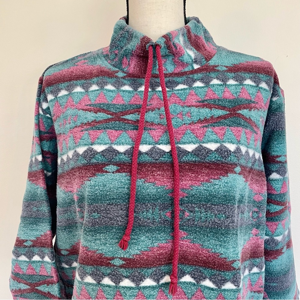 SOLD :: Vintage 90s Geometric Southwest Sweatshirt - Picture 2 of 4